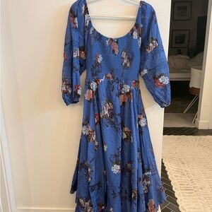 Free people Morning Glory Long Sleeve Maxi Dress